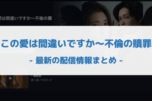 この愛は間違いですか～不倫の贖罪 配信