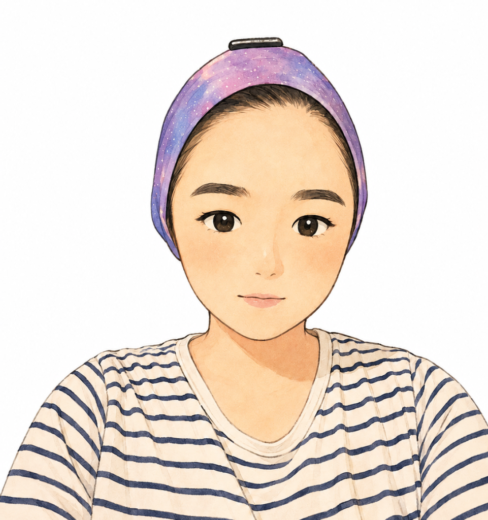 LC-dolidaのヘッドバンド型ヘッドホンを装着したイラスト2
